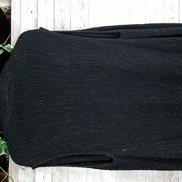 Avenue, Black cardigan with gold shimmers, sweater, size 14/16 - Picture 8 of 11
